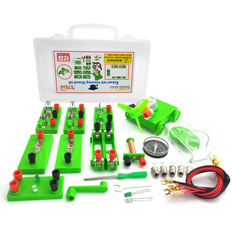 EUDAX Physics Science Lab Learning Circuit kit,Electricity Experiment Set,Building Circuits for Kids Junior Senior High School Students (Upgrade kit) EUDAX