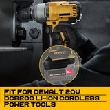 Adapter for Bauer 20V Li-ion Battery Convert to for Dewalt 20V MAX Battery, Use for Dewalt 20V 60V Battery Cordless Power Tools(Adapter Only) TPDL