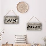Interchangeable Welcome Sign for Front Door Decor - Rustic Wood Hanging Sign Farmhouse Porch Home Hanging Plaque Decor,Hanging Welcome Sign for Holiday Harooni