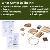 LushYards DIY Wooden Bird Houses for Outside | Hanging Bird House Kit for Adult | Build it Yourself Birdhouse | Build Your Own Birdhouse Building Kits for Adults | Wood Craft Kits for Adults to Build Generic