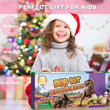Dino Eggs Dig Kit, 12 Pack Dinosaur Eggs Excavation Science Experiments Kits for Kids 4-12, Easter Basket/Stocking Stuffers, Toys for 3+ 4 5 6 7 8 9 10 Year Old Boys Girl DIDUBUY