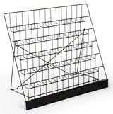 Wire Display Rack for Countertop Use, 6 Open Tiers Accommodate Literature of Varying Sizes, Includes Sign Channel - Black Displays2go