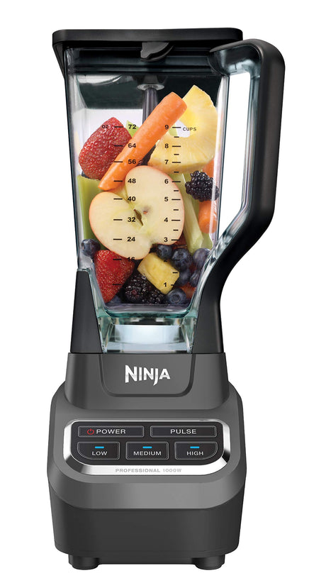 Ninja BL610 Professional 72 Oz Countertop 1000-Watt Base and Total Crushing Technology for-Smoothies, Ice and Frozen Fruit, Black, Blender + Pitcher Ninja