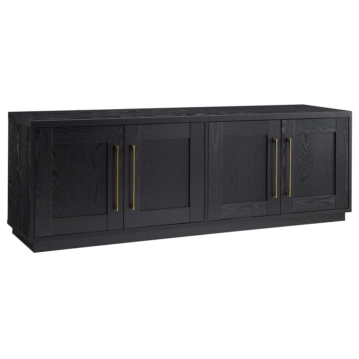 Henn&Hart Tillman Rectangular TV Stand for TV's up to 80" in Black Grain Henn&Hart
