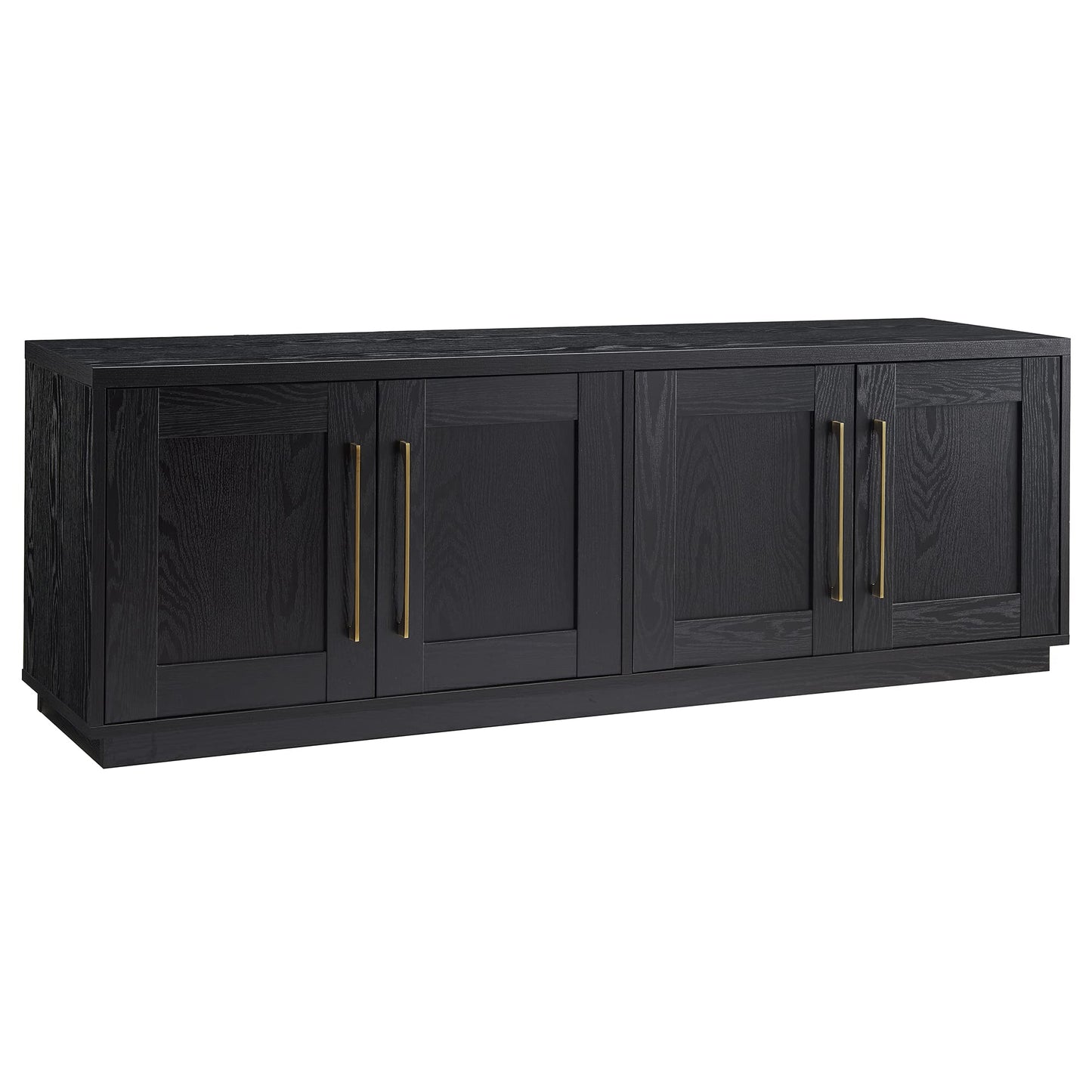 Henn&Hart Tillman Rectangular TV Stand for TV's up to 80" in Black Grain