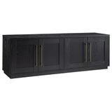 Henn&Hart Tillman Rectangular TV Stand for TV's up to 80" in Black Grain Henn&Hart
