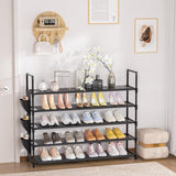 OYREL Shoe Rack 5 Tier Shoe Organizer Shoe Storage 20-25 Pairs Shoe Rack for Closet Shoe Rack Organizer Entryway Shoe Holder Space Saving Shoe Shelf Shoe Stand Large Tall Shoe Tower Garage Door OYREL