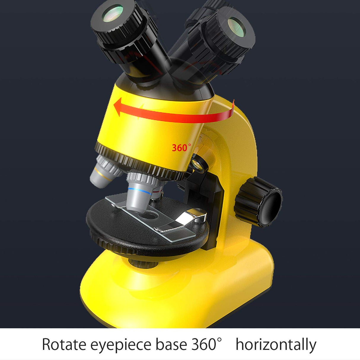 Microscope Kit for Kids - LED 40X-1200X Magnification Science Toy, Slides With Specimens, STEM Kit for Students YONGSHUO