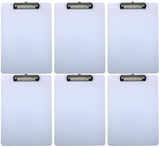 Clipboard Dry Erase Surface 9'' x 12.5'' Letter Size Low Profile Clip Whiteboard (Pack of 6) Trade Quest