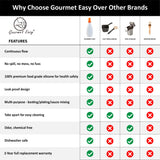 Silicone Basting Brush for Cooking, Oil Dispenser with Brush, All in One Oil Brush for Cooking, BBQ Brush, Pastry Brush for Baking, Sauce Brush for Cooking, Smoker Accessories & Gifts for Men (Orange) Gourmet Easy