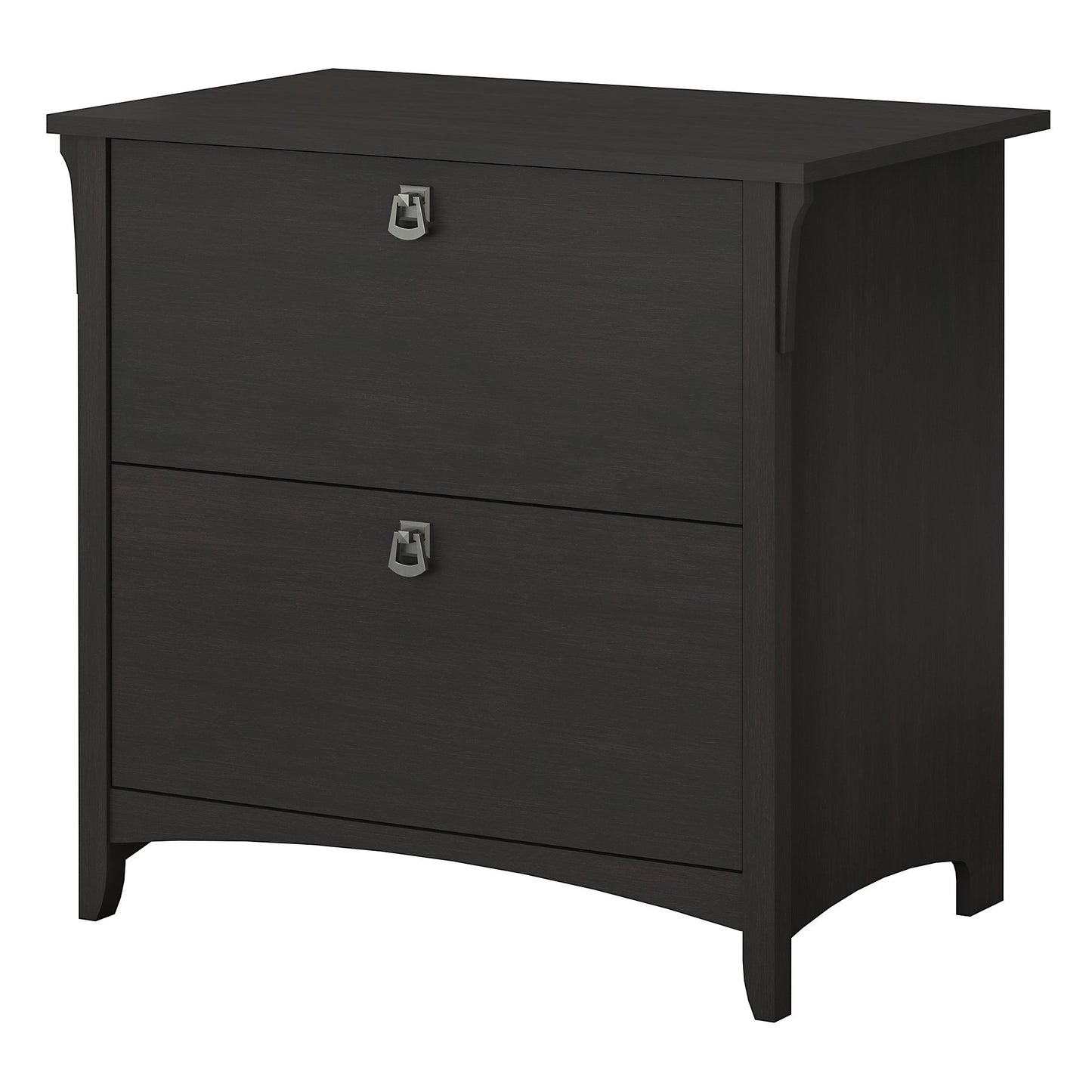 Bush Furniture Salinas 2 Drawer Lateral File Cabinet | Home Office Storage for Letter, Legal, and A4-Size Documents, Vintage Black