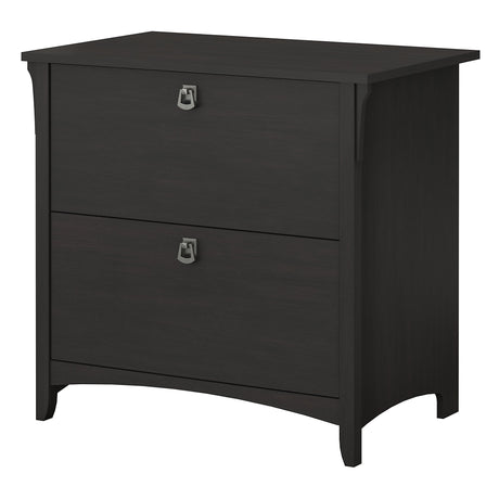 Bush Furniture Salinas 2 Drawer Lateral File Cabinet | Home Office Storage for Letter, Legal, and A4-Size Documents, Vintage Black Bush Business Furniture