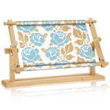 Yookeer Adjustable Embroidery Stand Hands Free Cross Stitch Scroll Frame Needlepoint Needlework Frame Stand Wooden Rotated Embroidery Hoop Holder for Arts Crafts Sewing Kit Supplies Yookeer