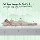 Anluoer Memory Foam Mattress Topper Queen for Back Pain, Rayon Derived from Bamboo Pillow Top Mattress Topper for Hot Sleepers,Cooling Mattress Pad with 8-21" Deep Pocket, 60x80 Inches, White Anluoer