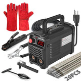 Hpoouo 200Amp 20PCS Rods Stick Welder, Super MINI Portable Welding Machine, IGBT Inverter Welder Machine 110V with Hot Start Arc Force Anti-Stick, for 1/16"-1/8" Rod ARC Welder, 2 Chip Hammers (Black) Hpoouo