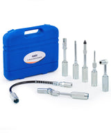 Orion Motor Tech Grease Gun Accessory Kit, 7 Piece Grease Gun Coupler Set for Hard to Reach Grease Fittings, Quick Connect Lubrication Grease Zerk Fitting Adapters with Grease Gun Hose Orion Motor Tech