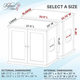 THE REFINED FELINE Cat Litter Box Enclosure Cabinet, Modern, White, Adjustable Levelers, Large, Hidden Litter Cat Furniture with Drawer THE REFINED FELINE