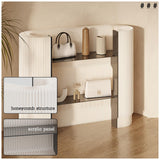 DIHRVTHC Modern Reception Desk, Oval Console Table, White, One Size, Residential Use DIHRVTHC