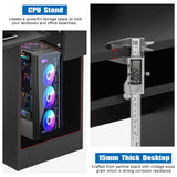 PayLessHere Office Desk, Computer Desk with Drawers Keyboard Tray 43" Study Writing Desks for Home with Storage Shelves, Desks & Workstations PayLessHere