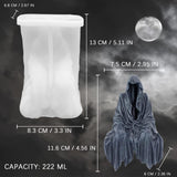 Ghost Candle Mold Halloween God of Death Resin Casting Silicone Mold for DIY Aromatherapy Candles Wax Plaster Polymer Clay Decoration ZAKVOOR