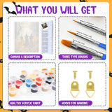 Halloween Paint by Numbers Kit for Adults Beginner, Fall Paint by Number Halloween, Painting by Numbers, Easy DIY Crafts for Gift Home Wall Decor 16x20inch hkejoi