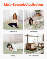 VEVOR Japanese Tatami Mat, Twin XL - 39'' x 80'' Foldable Tatami Mattress, 100% Natural Rush Grass, Japanese Floor Mattress with Non-Slip Backing & Fresh Scent, Tatami for Sleeping, Meditation, Yoga VEVOR