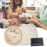 Newborn Birth Announcement Sign,Personalized Baby Announcement，Custom Engraved Wooden Baby Name Sign，Newborn Photo Props, Hello World Newborn Mayyi