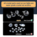 CVKASH 5 - Light Vintage Small Crystal Chandelier Modern Semi Flush Mount Ceiling Light Fixture Chandelier Lighting for Kitchen Bedroom Living Room Dining Room Hallway Foyer（Black） CVKASH