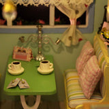 CUTEROOM DIY Miniature Wooden Caravan Dollhouse Kit with Furniture - Creative Mini Doll House Craft for Adults, Teens - Perfect Christmas Birthday Gift CUTEROOM