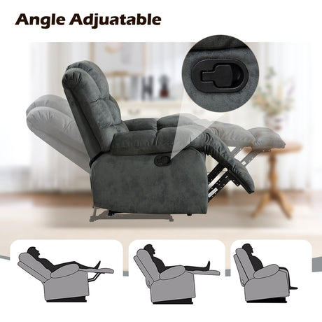 EBELLO Reclining Sofa Furniture Set, Loveseat Recliner Sofa and 3PC Bonded Manual Recliner Set for Living Room, Grey Green (Loveseat+Sofa) EBELLO