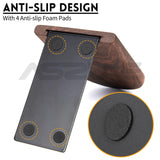 4Pairs Book Ends Hold Heavy Books Wood Bookends for Heavy Books Heavy Duty Walnut Book Ends for Men Wood Bookends for Office Desk Non-Skid ASZUNE