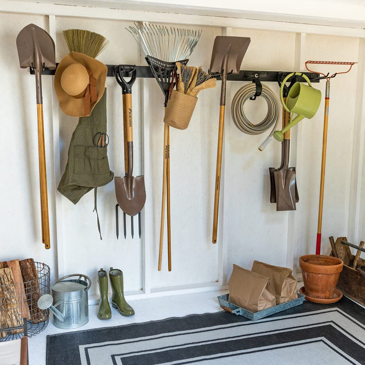 StoreYourBoard BLAT Tool Storage Rack, Garage Wall Organizer, Garden Tools, Shovels, Rakes, Brooms, Holds 250 lbs StoreYourBoard