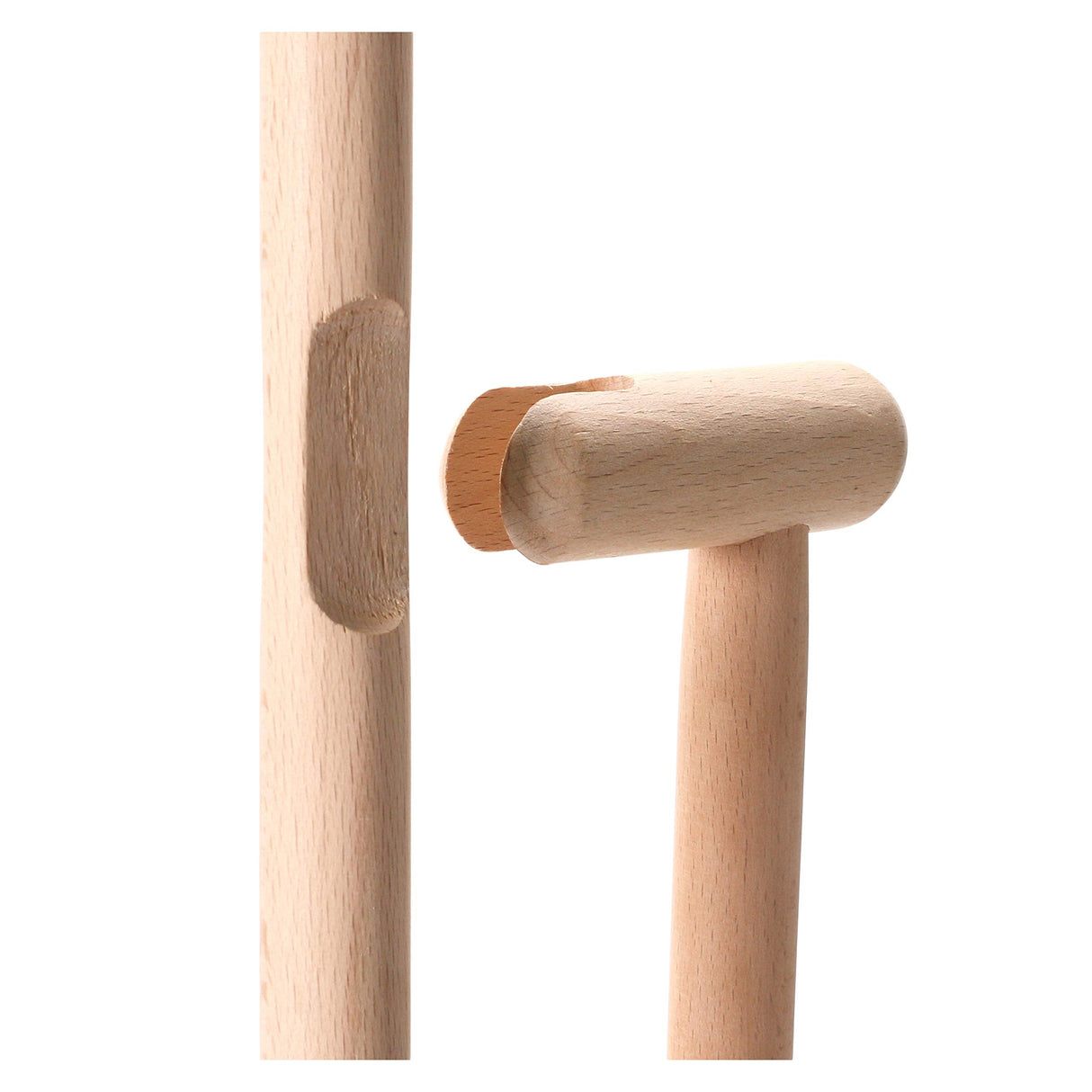 Creative Co-Op Beech Wood Broom & Standing Metal Dust Pan, Natural & Black Creative Co-Op