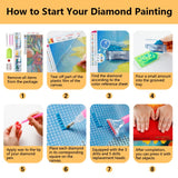 TISHIRON 5D Diamond Art Painting Abstract Flowers DIY Diamond Kits for Adults Kids Round Full Drill Diamond Art Kits Floral Picture Gem Art Crystal Painting Arts and Crafts for Beginners Kids 12"x16" TISHIRON