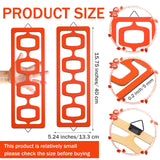 CroBlissful 2 Pcs Mid Century Modern Wall Art Wood Mid Century Elegance Decor Accents Abstract Wall Sculpture Geometric Panels for Interior Panel Art for Home Living Room(Orange) CroBlissful