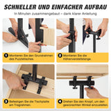 FUNTOK 1500 Piece Puzzle Table with Legs for Adults, Portable Wooden Puzzle Board Table with Drawers, Adjustable Height, 4-Tilting-Angle, Transparent Cover, Non-Slip Felt Surface, Present for Mom FUNTOK