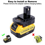 Battery Adapter with USB Port for Dewalt to Ryobi Battery&for Milwaukee to Ryobi Battery,Convert Dewalt 20V/Milwaukee 18V Battery to Ryobi 18V One+ Lithium-ion Battery(Only DM18RL Adapter) Gonocop