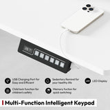 SANODESK Electric Standing Desk 48x24 Inch Height Adjustable Stand Up Desk Home Office Computer Workstation Sit Stand Home Office Desk with Splice Board (White Frame + White Top) SANODESK