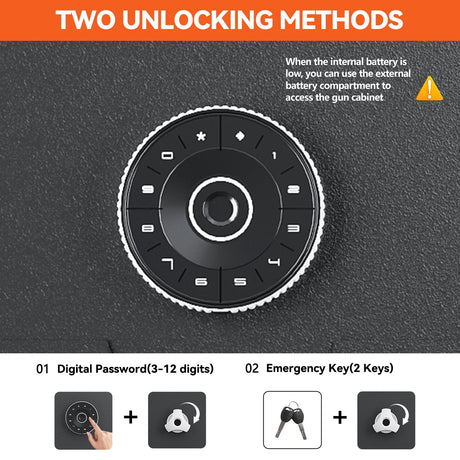 15-20 Gun Safe,Large Gun Safes for Home Rifle and Pistols,Rifle Safe,Gun Cabinets for Rifles and Shotguns,Gun Cabinet,Gun Safes & Cabinets with Drawer,3 Gun Mount,Handgun Pockets (1500AB-GUN SAFE) KAER