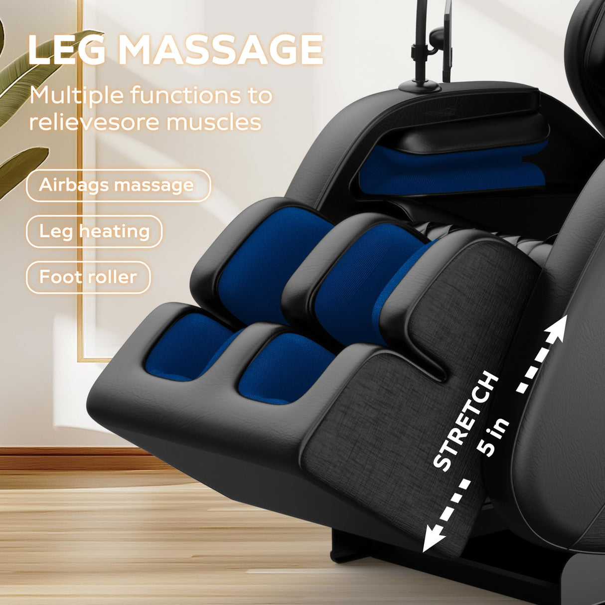 VUYSUYVY 2025 Massage Chair Full Body, Zero Gravity SL-Track Shiatsu Massage Chair Recliner, Heating, Foot Massage, Auto Modes, Bluetooth Speaker, Touch Screen Controller, Extended Footrest, Wheels VUYSUYVY