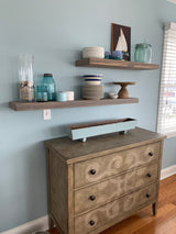 Joel's Antiques - 60 Inch Wooden Floating Shelves for Wall - Made of Natural Wood - Long Heavy Duty Rustic Fireplace Mantel & Book Shelf - Perfect for Living Room - Grey, Gray 60x6x2 in joelsantiques