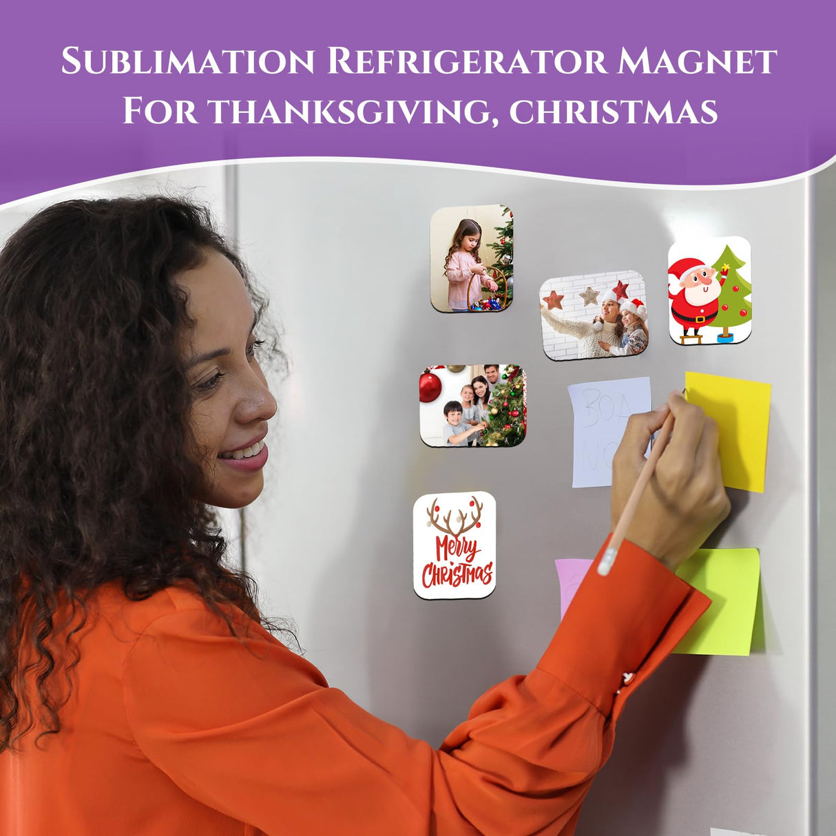 Xuhal 96 Pcs Thick Sublimation Magnet Blanks Sublimation Blank Refrigerator Magnets with 48 Pcs Larger Square Blanks, 48 Pcs Fridge Magnets for Kitchen Microwave Oven Office Decor 2.8 x 2 Inch Xuhal