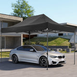 COBIZI 10x15 FT Pop up Canopy Tent,Heavy Duty Easy Up Commercial Outdoor Party Canopy Tents for Wedding Parties All Season Wind & Waterproof Gazebo with Carry Bag,Black(Frame Thickened) COBIZI