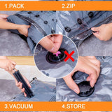 24 Pack Vacuum Storage Bags with Electric Pump, (5 Jumbo, 5 Large, 5 Medium, 5 Small, 4 Roll Up Bags) Space Saver Bag for Clothes, Mattress, Blanket, Duvets, Pillows, Comforters,Travel GONGSHI