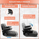 TICSEA Universal Fold Down Forklift Seat,Micro Switch,Armrest And Safety Belt,for Tractor,Excavator Skid Loader Backhoe Dozer Telehandler TICSEA