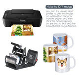 DANALLAN Sublimation Mugs, Premium Coffee Mugs Set of 12 White Ceramic Sublimation Cups 11 oz Christmas Coffee Mug for Soup Tea Milk Latte Hot Chocolate DANALLAN