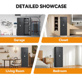 KAER 12-15 Gun Safe, Rifle Safe, Large Gun Safe for Rifles and Pistols, Rifle Safe for Home, Quick Access Gun Cabient with Digital Keypad, Gun Safes with Adjustable Shelves and Pistol Pockets KAER