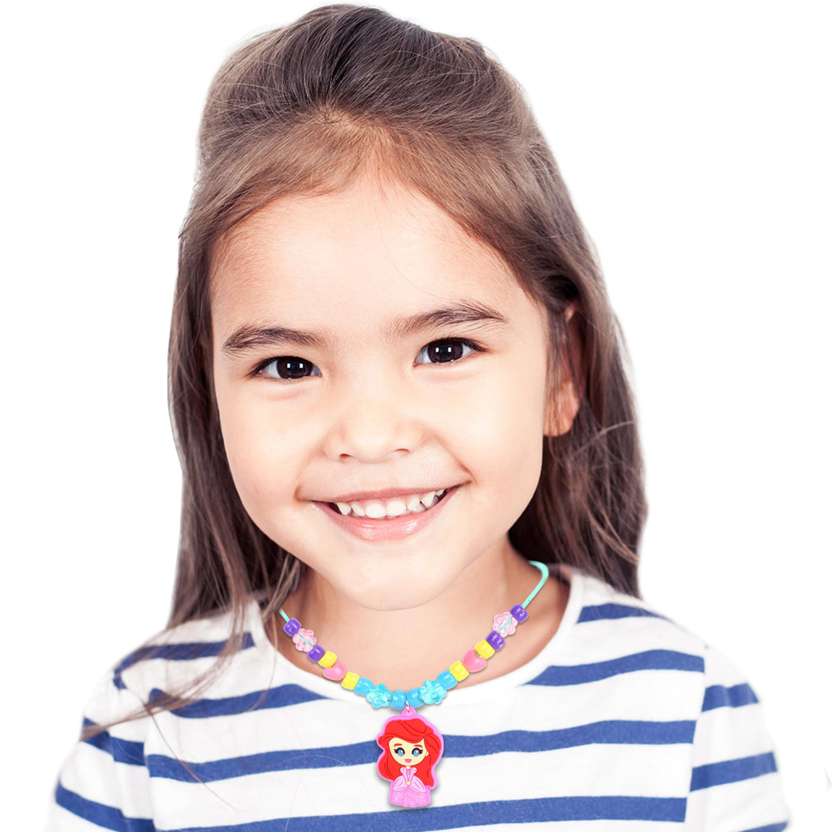 Disney Princess Necklace Activity, 160-Piece Jewelry Making Kit, Preschool Arts and Crafts, Kids Toys for Ages 3 Up Tara Toys