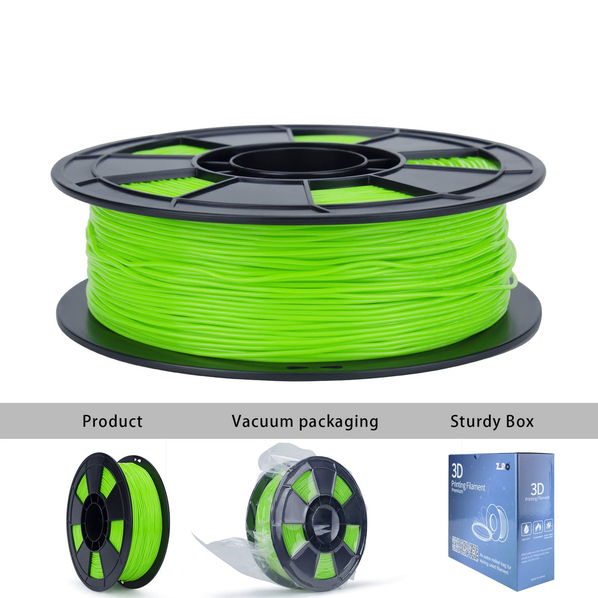 ZIRO TPU Filament 1.75, 3D Printer Filament 1.75mm, Shore 95A Hardness Bright Color TPU, Flexible Soft Printing Material, 0.8KG/1.8lbs Spool, Fit Most 3D FDM Printers, Green ZIRO