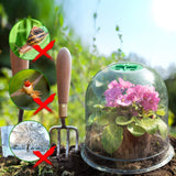 Vumdua Cloche Garden Dome, 6 Pack Plant Covers, Clear Plastic Dome, Humidity Domes for Seed Starting Greenhouse, Plant Dome with 18 Ground Securing Pegs & 10 Plant Label (7.3" D x 6.9" H) Vumdua